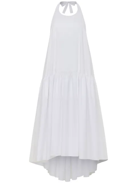AZEEZA Winston poplin midi dress White WINSTONMIDIPOPWHT