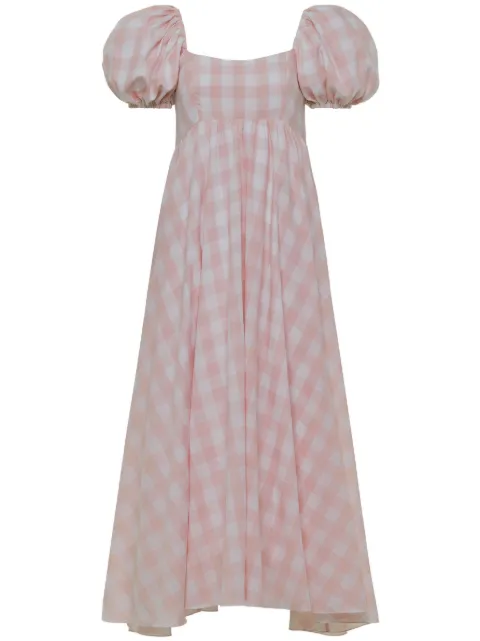 AZEEZA Rory gingham midi dress Pink RORYMIDIGINGTP