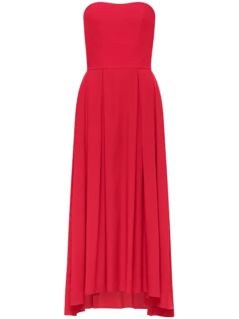 AZEEZA Ezra silk midi dress Red EZRAMIDISCLTT
