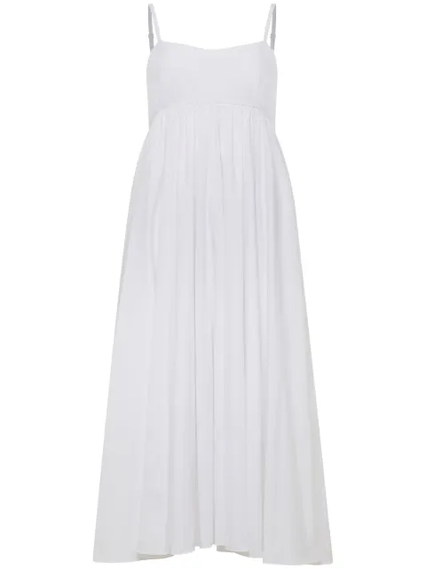 AZEEZA Rachel poplin midi dress White RACHELMIDIPOPWHT
