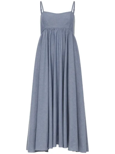 AZEEZA Rachel chambray midi dress Blue RACHELMIDICHMD