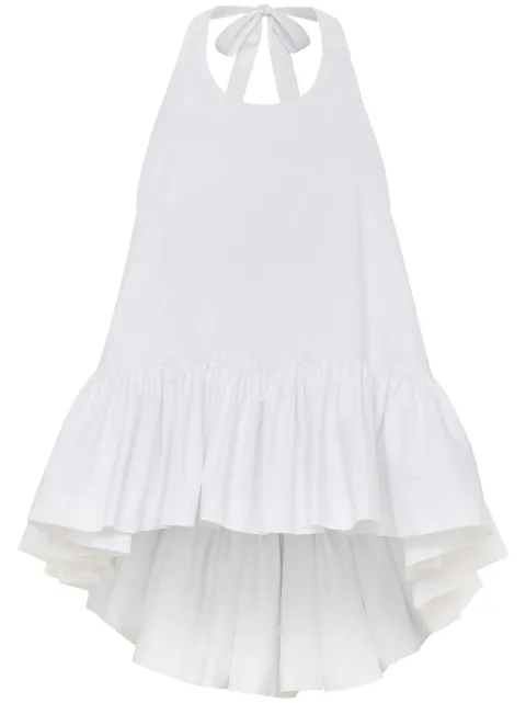 AZEEZA Winston poplin halterneck top White WINSTONTOPPOPWHT