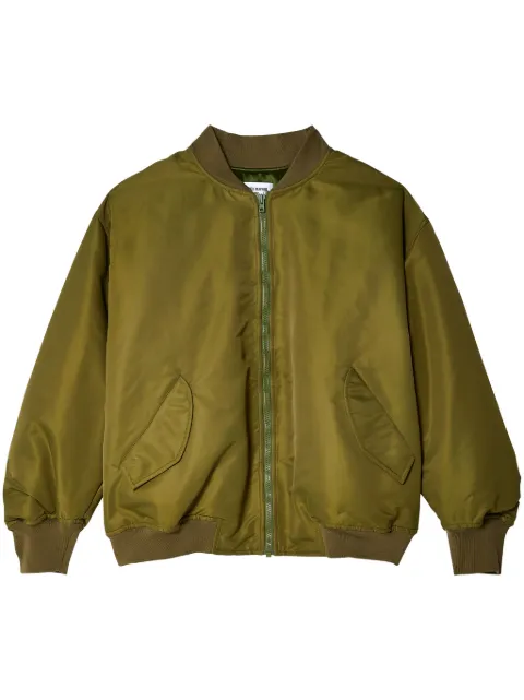 Hed Mayner drop-shoulder zip-up bomber jacket Green HMMY10005AHY076