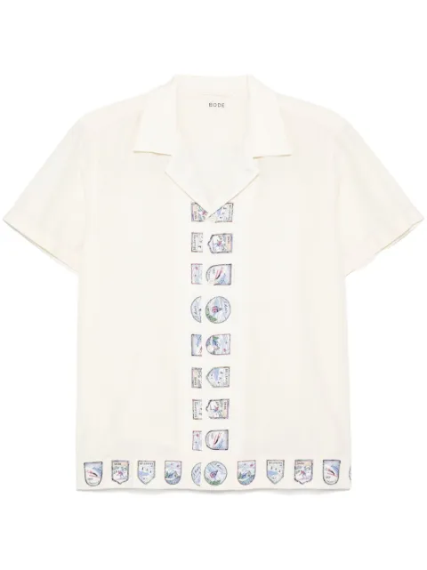 BODE Ski Season shirt Neutrals MRF24SH036
