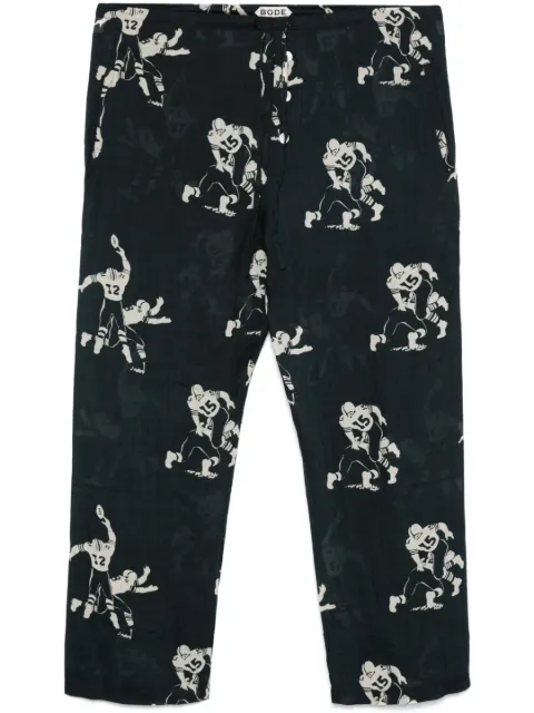 BODE Football-pattern trousers Black MRF24BT053