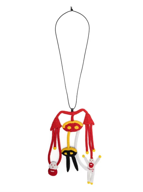 Walter Van Beirendonck Cosmic Dance Jewel necklace Red 9027