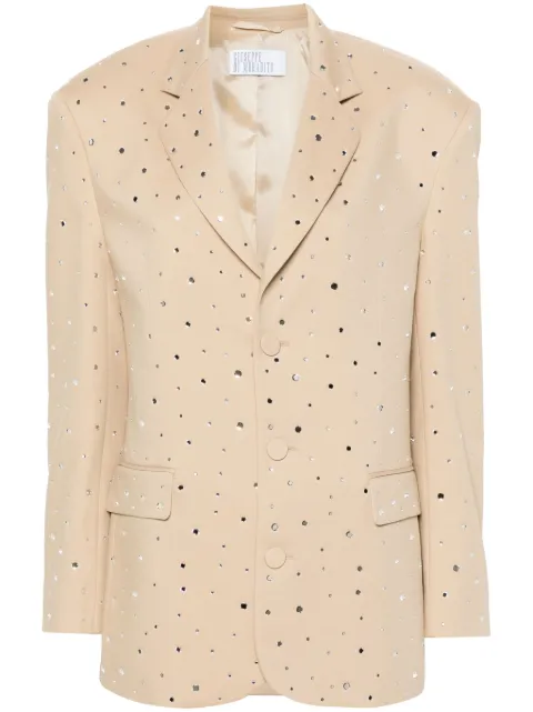 Giuseppe Di Morabito rhinestone-embellished single-breasted blazer Neutrals 02SSJA072FM02237