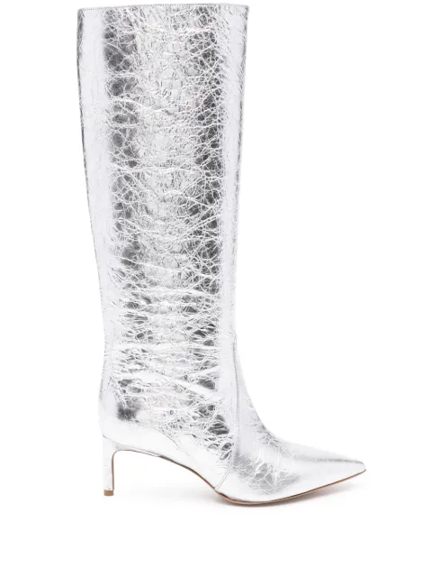 BETTINA VERMILLON Josefine 55mm knee boots Silver SS24011