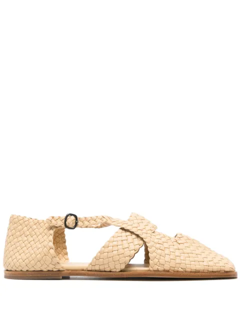 Hereu Serra interwoven slippers Neutrals SERRWFS24