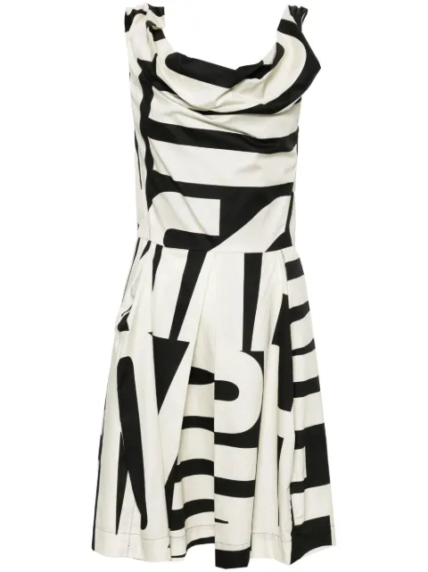 Vivienne Westwood Pre-Owned 2013-2014 abstract-print cotton dress Black VIWE900KM