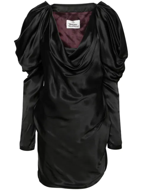 Vivienne Westwood Pre-Owned 2000s New Virginia satin minidress Black VIWE1200KL