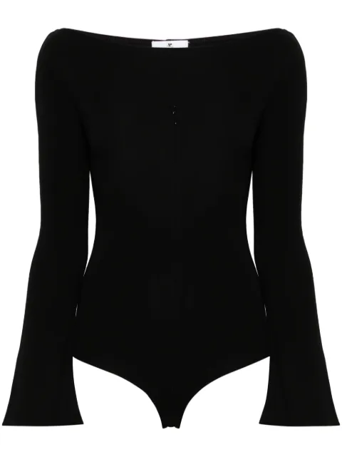 Courrèges zip-detail jersey bodysuit Black 224JBD078JS0066