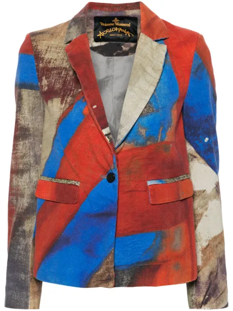 Vivienne Westwood Pre-Owned 2015-2016 abstract-print single-breasted blazer Neutrals VIWE790KF