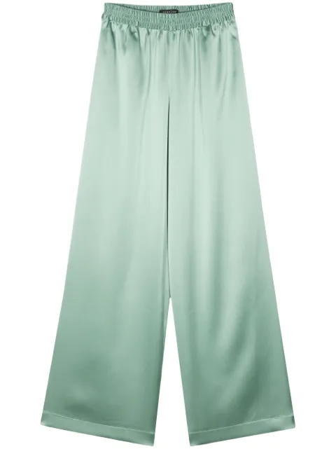 Gianluca Capannolo Antonella satin finish palazzo pants Green 24EP478400