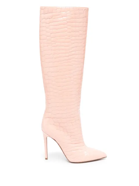 Paris Texas 120mm crocodile-embossed leather boots Pink PX672XCOGL