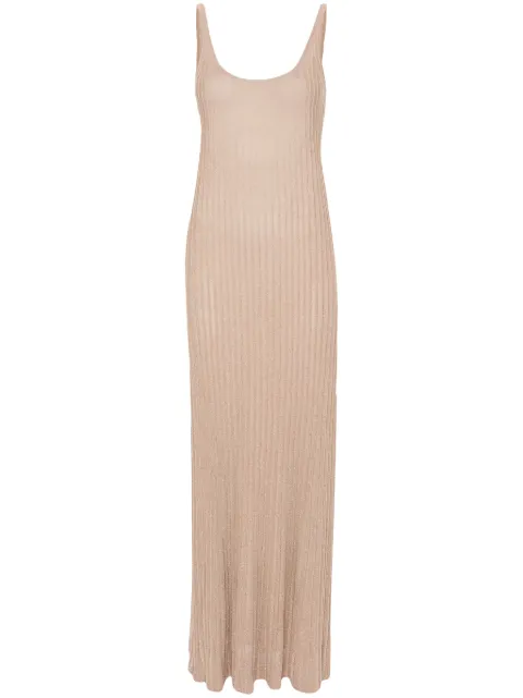 Max Mara Ritmo lurex-detail dress Neutrals 2411321014600