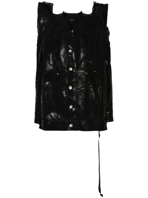 Rick Owens DRKSHDW Tec Worker denim jacket Black DS01D1704BF