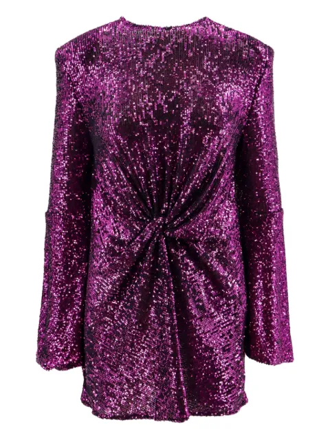 NERVI crystal-embellished mini dress Purple CSESS24