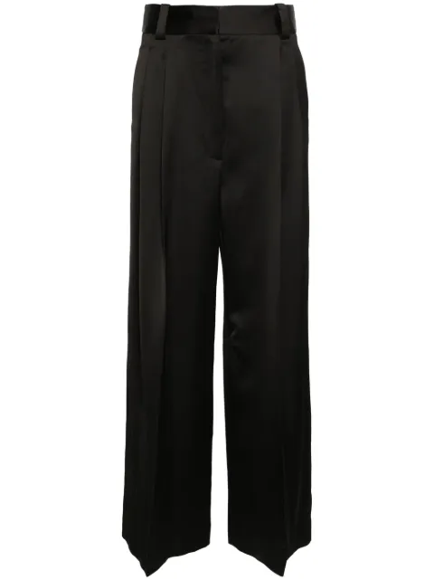 KHAITE Simone satin trousers Black 31374081