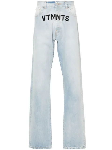 VTMNTS logo-embroidered cotton jeans Blue VL20PA280L