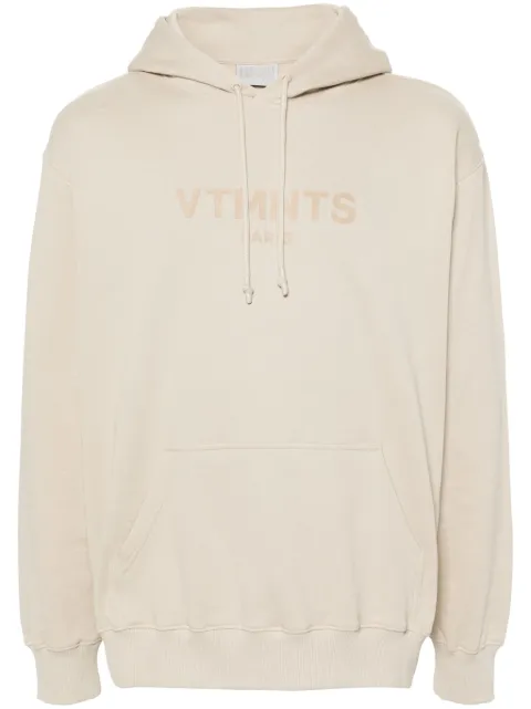 VTMNTS logo-print cotton hoodie Neutrals VL20HD100T