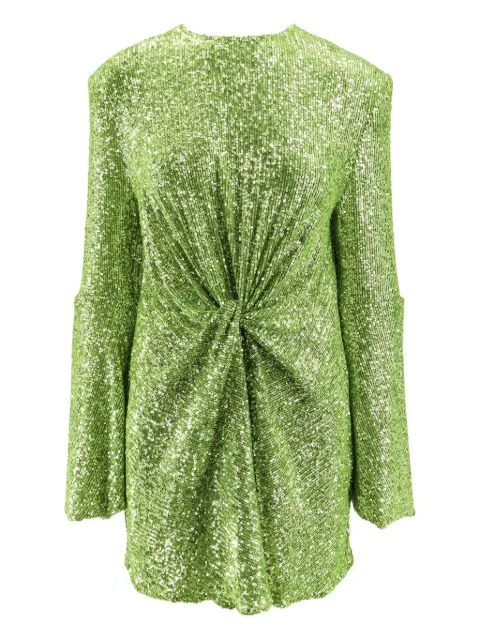NERVI sequin-embellished knot-detail dress Green CSESS24