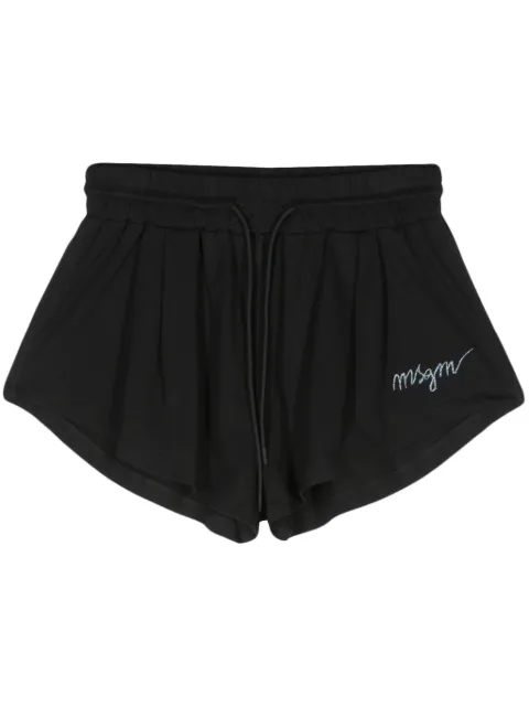 MSGM logo-embroidered shorts Black 3641MDB72247002