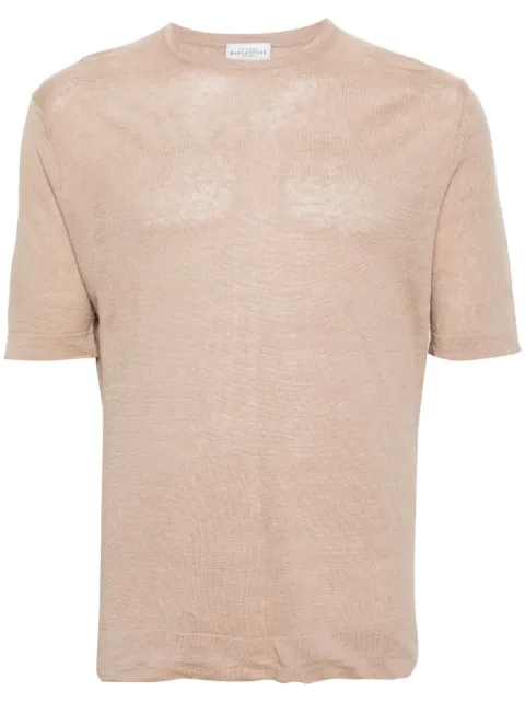 Ballantyne short-sleeved linen T-shirt Neutrals B2W02514L14