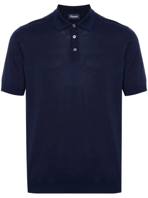Drumohr fine-knit polo shirt Blue D0GN202