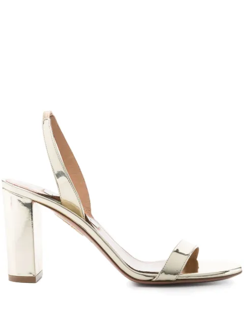 Aquazzura 85mm So Nude metallic leather sandals Gold SNBMIDS0SSY