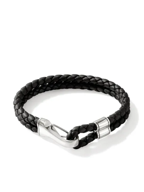 John Hardy sterling silver and leather bracelet Black BU901241BL
