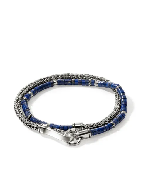 John Hardy sterling silver lapis lazuli heishi bracelet Silver BUS9012551LPZ