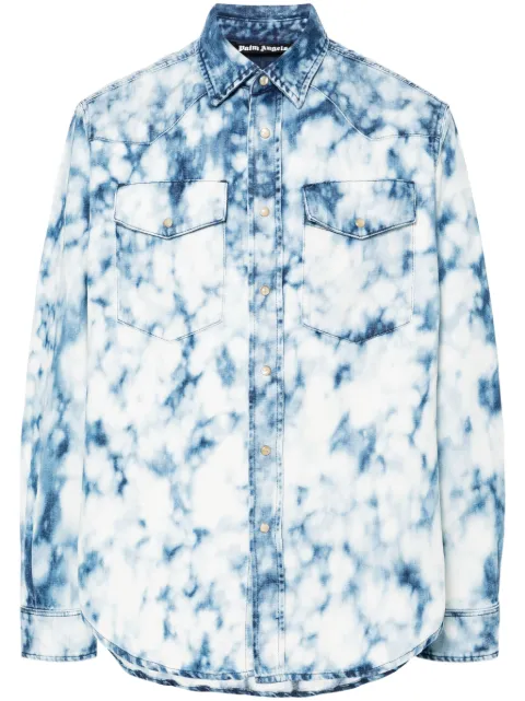 Palm Angels Summer denim shirt Blue PMYD019F24DEN0014003