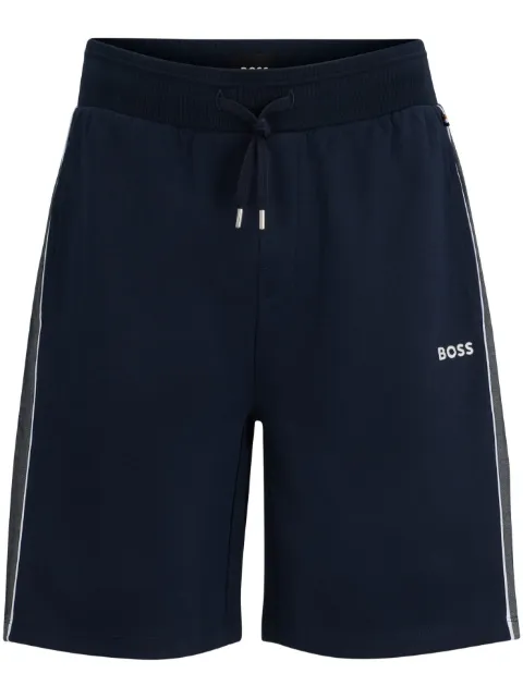 BOSS logo-embroidered track shorts Blue 50511042