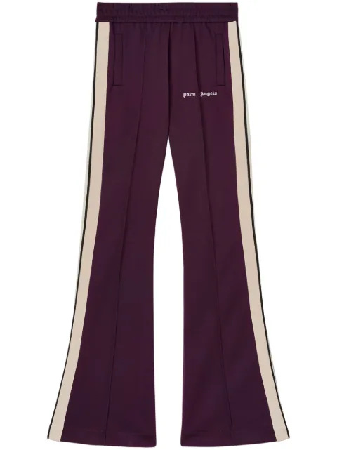 Palm Angels logo-embroidered flared track pants Purple PWCJ019F24FAB0012903
