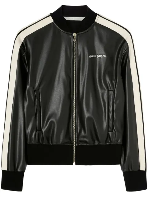 Palm Angels logo-embroidered bomber jacket Black PWBD050F24FAB0031003