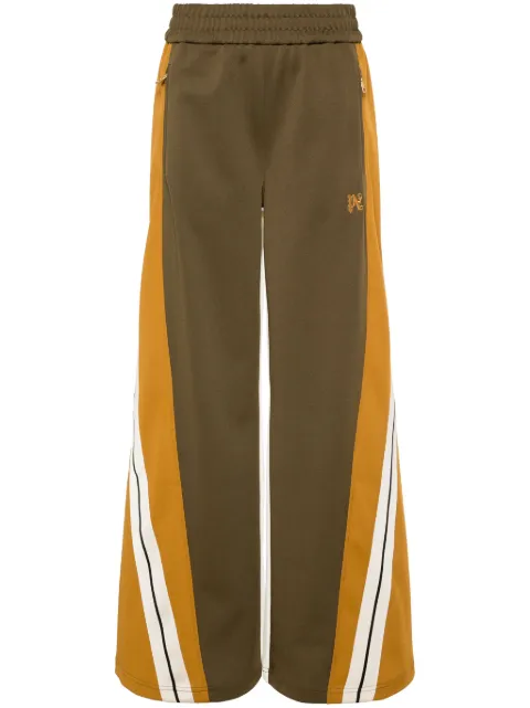 Palm Angels logo-embroidered colourblock track pants Brown PWCJ024F24FAB0015664