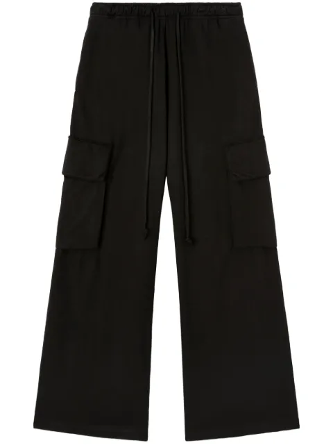Palm Angels wide-leg cotton cargo trousers Black PWCF016F24FAB0021010