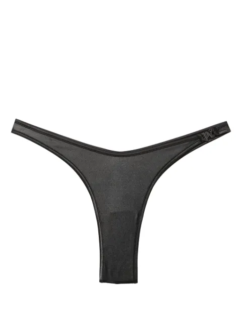Palm Angels monogram-plaque bikini bottoms Black PWFG015F24FAB0031010