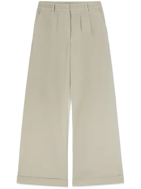 Palm Angels GB Label wide-leg trousers Neutrals PWCA143F24FAB001