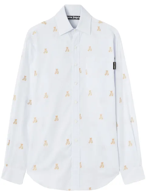 Palm Angels Bear In Mind shirt Blue PMGE024F24FAB0044060