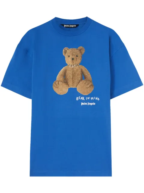 Palm Angels Bear In Mind T-Shirt Blue PMAA001F24JER0104560
