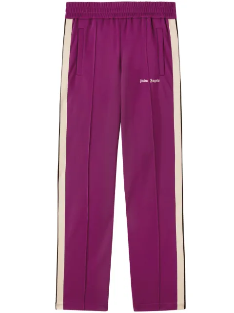 Palm Angels logo-embroidered straight-leg track pants Purple PMCJ020F24FAB0033703
