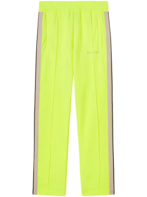 Palm Angels logo-embroidered straight-leg track pants Yellow PMCJ020F24FAB0026503