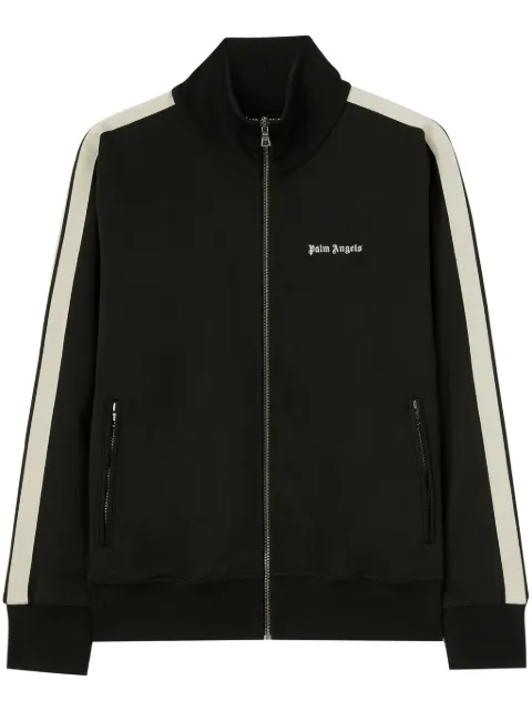 Palm Angels logo-embroidered zip-up jacket Black PMBD058C99FAB0011003