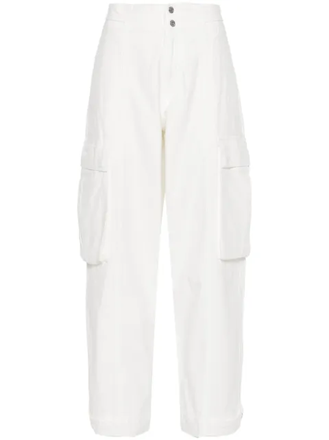 FRAME wide-leg cargo trousers White WS24WPA014