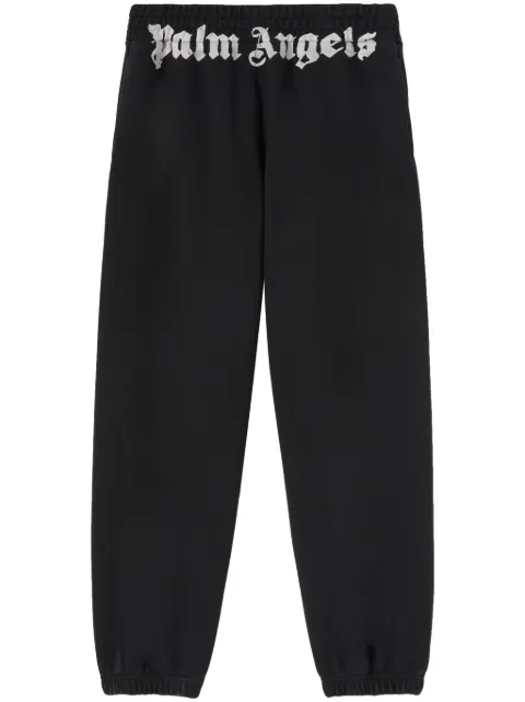 Palm Angels logo-print cotton track pants Black PMCH013F24FLE0021003