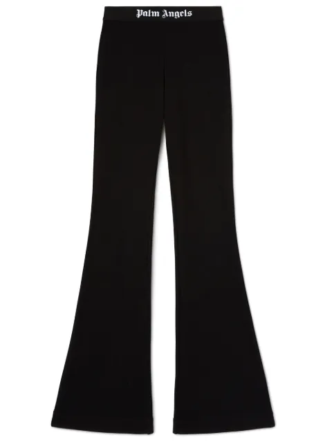 Palm Angels logo-waistband track pants Black PWCH017C99FLE0011010