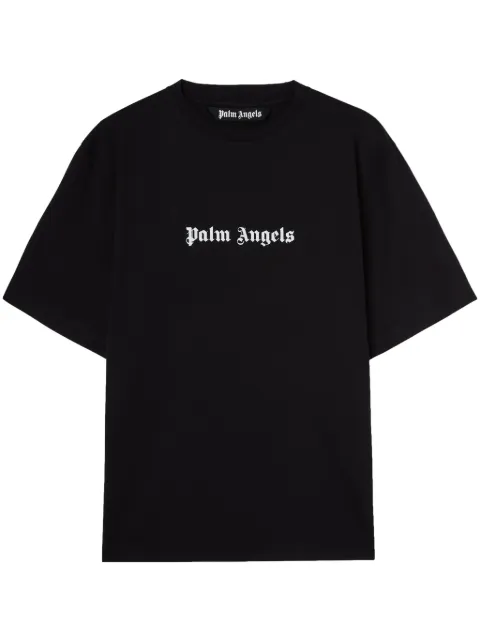Palm Angels printed cotton T-shirt Black PMAA089C99JER003