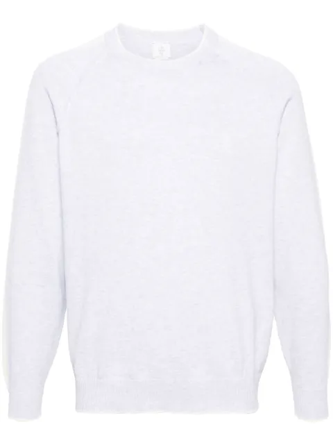 Eleventy stripe-detail cotton jumper Grey I71MAGI09MAG0I059